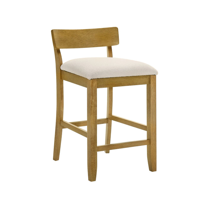 Merie - Modern Transitional Wood Counter Height Kitchen Bar Stool - Simple Home Plus