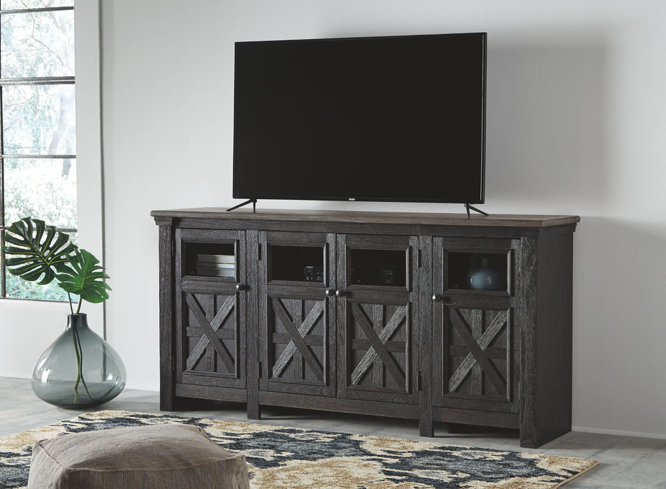 Tyler Creek - Black / Gray - Extra Large TV Stand - Simple Home Plus