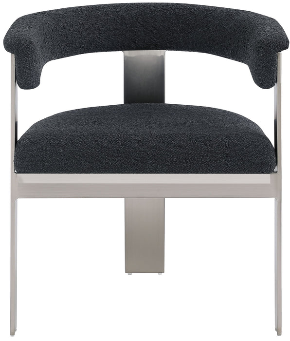 Romeo - Boucle Dining Chair With Silver Base (Set of 2) - Simple Home Plus