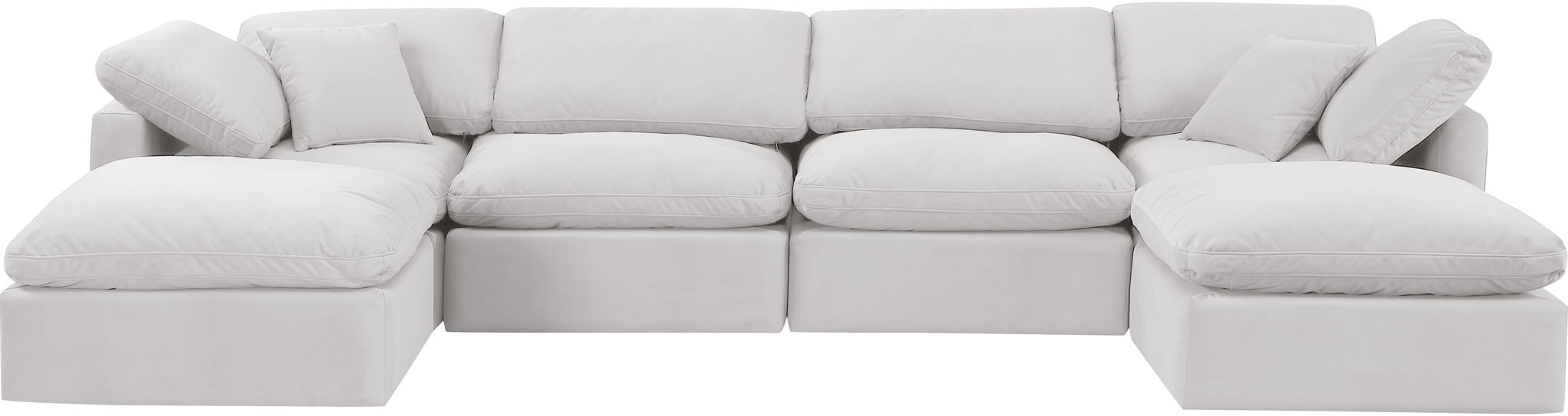 Indulge - Velvet 6 Piece Modular Double Chaise Sectional - Simple Home Plus