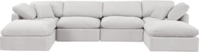 Indulge - Velvet 6 Piece Modular Double Chaise Sectional - Simple Home Plus