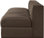 Rummi - Velvet Performance Fabric Upholstered 3 Piece Modular Armless Sofa - Simple Home Plus