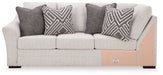 Koralynn - Laf Sofa with Corner Wedge - Stone - Simple Home Plus