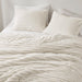Avril - Full/Queen Fluffy Ribbed Plush Comforter Set - Ivory - Simple Home Plus