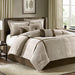 Dallas - King Piece Comforter (Set of 7) - Taupe - Simple Home Plus