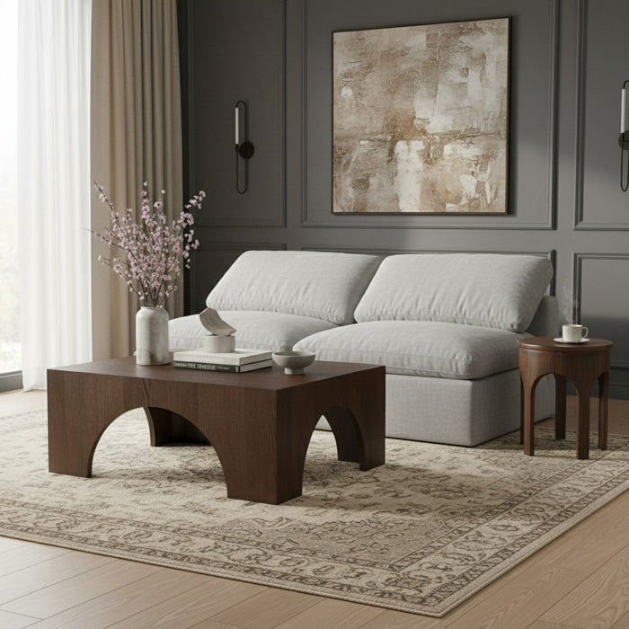 Indulge - Linen 2 Seat Modular Armless Sofa - Simple Home Plus