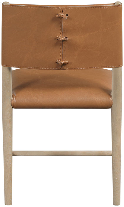 Andie - Vegan Leather Upholstered Dining Chair (Set of 2) - Natural Base - Simple Home Plus