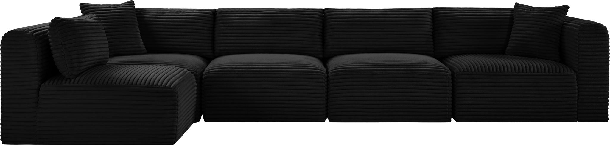 Shaggy - 5 Piece Modular Sectional - Simple Home Plus