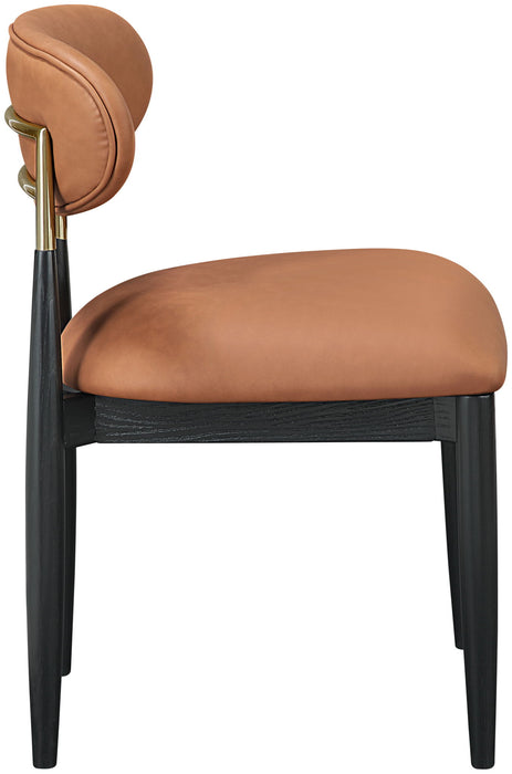 Riccio - Dining Side Chair (Set of 2) - Black And Gold Frame - Simple Home Plus