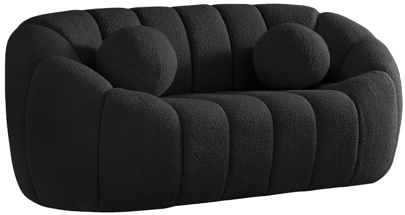 Elijah - Boucle Fabric Loveseat - Simple Home Plus