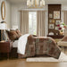 Galleria - 4 Piece California King Comforter Set - Brown - Simple Home Plus