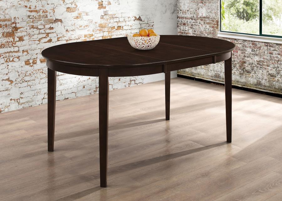 Gabriel - Oval Extension Leaf Dining Table - Cappuccino - Simple Home Plus
