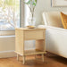 Teagan - Accent Side Table With Drawer Storage & Lower Open Shelf - Natural - Simple Home Plus