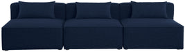 Cube - Linen Modular 3 Seat Armless Sofa - Simple Home Plus