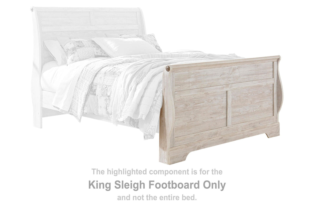 Willowton - King Sleigh Footboard - Whitewash - Simple Home Plus