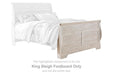 Willowton - King Sleigh Footboard - Whitewash - Simple Home Plus