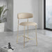 Lupita - Counter Stool With Brushed Gold Frame (Set of 2) - Simple Home Plus