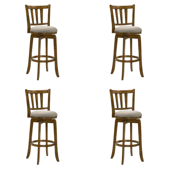 Wren - Modern Farmhouse Swivel Wood Bar Height Kitchen Bar Stool - Simple Home Plus