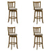 Wren - Modern Farmhouse Swivel Wood Bar Height Kitchen Bar Stool - Simple Home Plus