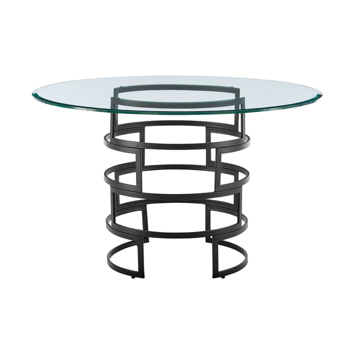 Diaz - Contemporary Round Dining Table - Matte Black - Simple Home Plus