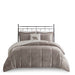 Alton - King Down Alternative Comforter Set - Gray / Ivory - Simple Home Plus