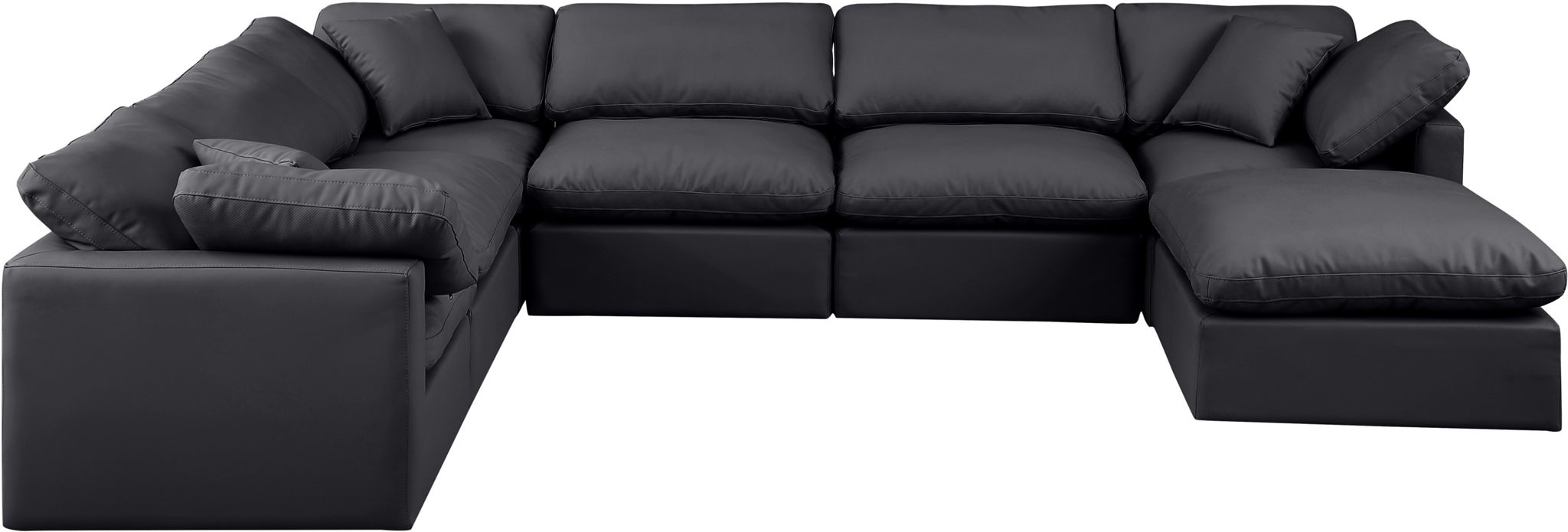 Indulge - Faux Leather 7 Piece Modular Sectional - Simple Home Plus