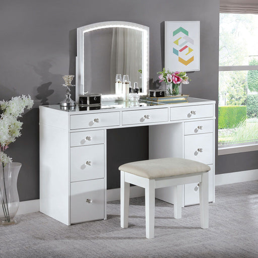 Louise - Vanity With Stool - White - Simple Home Plus