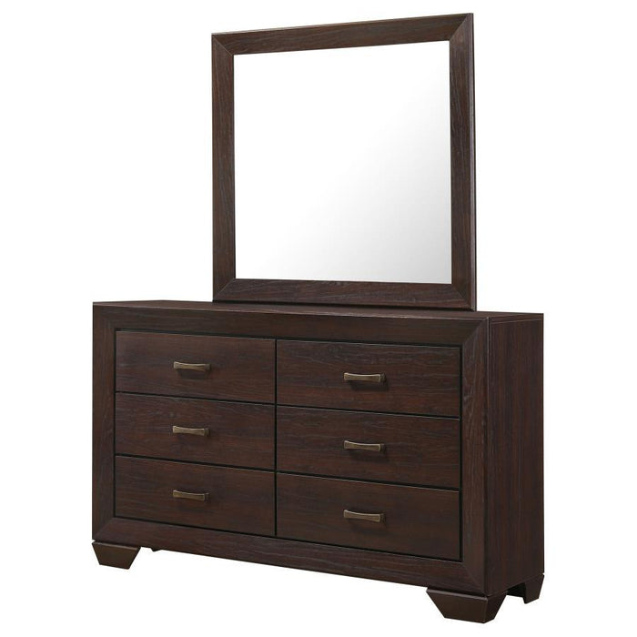 Kauffman - 6-Drawer Dresser with Mirror - Simple Home Plus