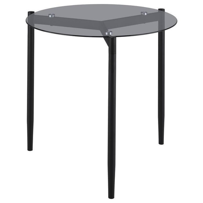 Rosalie - Round Smoked Glass Top Table - Simple Home Plus