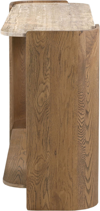 Calabria - Marble And Oak Wood Table - Simple Home Plus