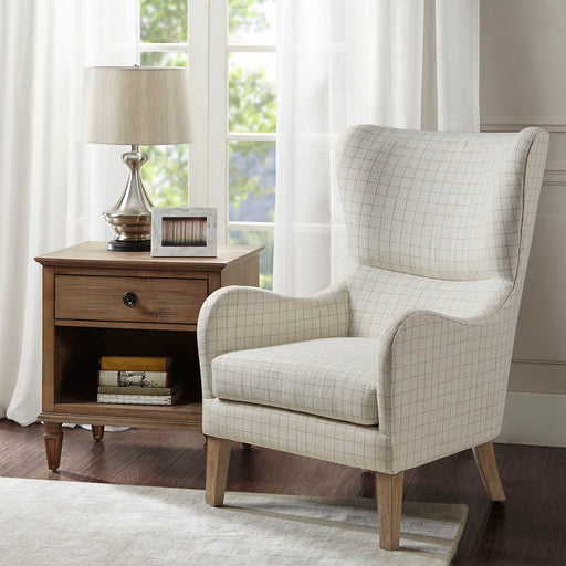 Arianna - Swoop Wing Chair - Linen - Simple Home Plus