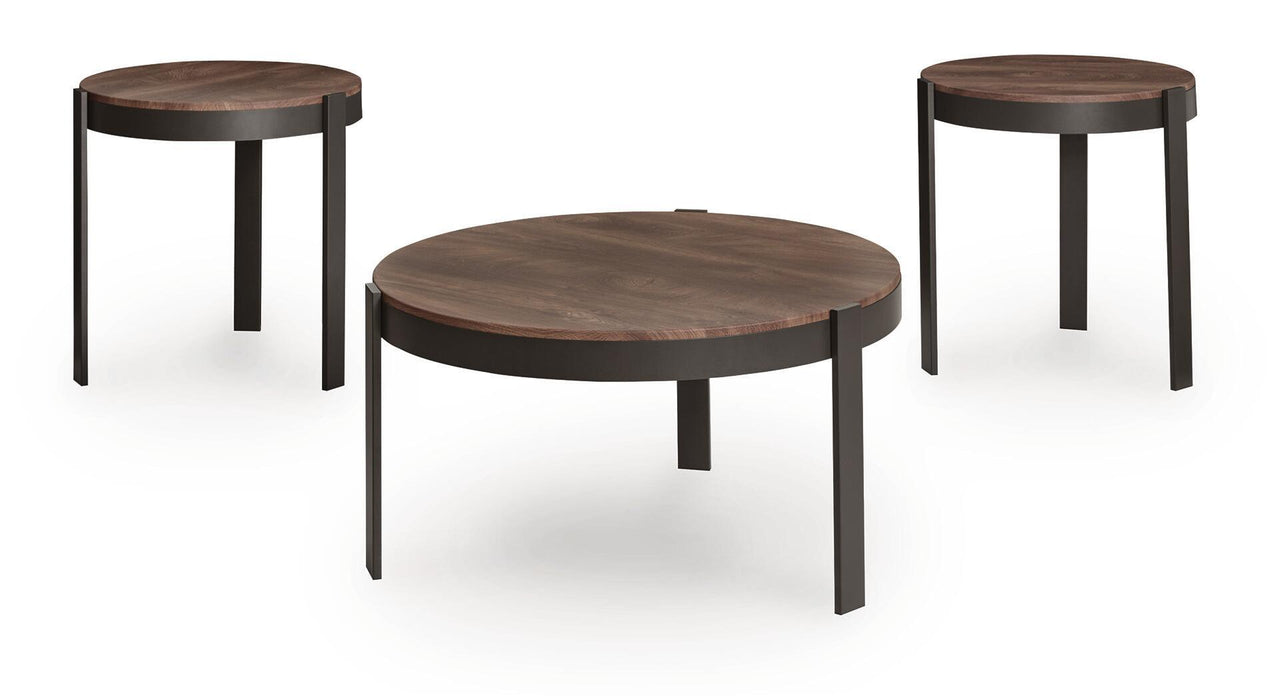 Horizon Hills - Occasional Table Set (Set of 3) - Brown / Black - Simple Home Plus