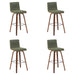 Vienna - Modern Swivel Bar Height Stool - Walnut Finished Wood Frame - Simple Home Plus