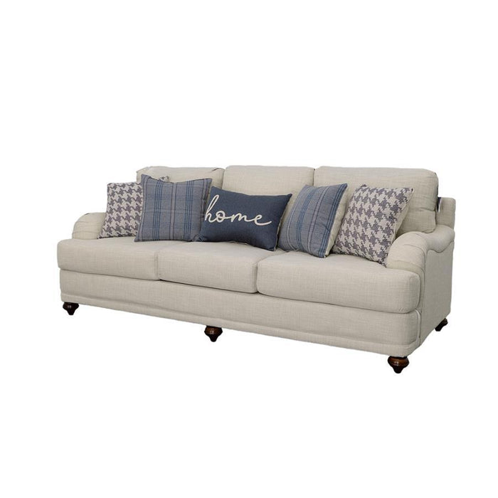 Glenn - Upholstered English Arm Sofa - Light Gray And Blue - Simple Home Plus