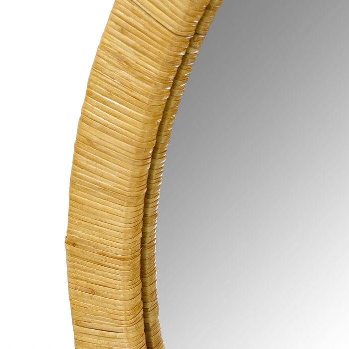 Nova - Natural Rattan Round Wall Mirror - Natural - Simple Home Plus