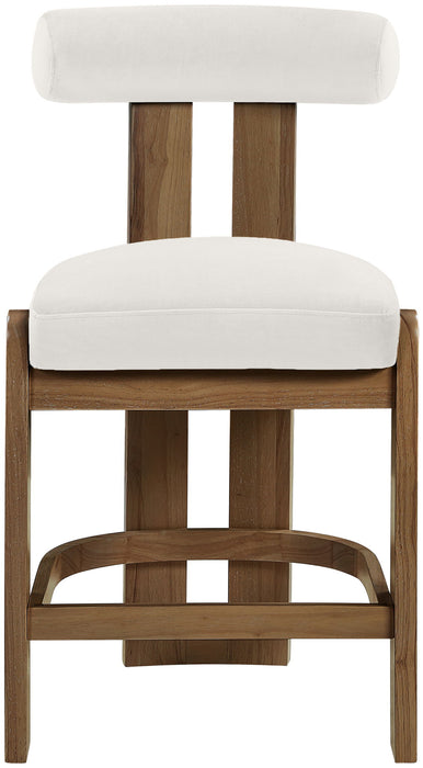 Arienzo - Velvet Upholstered Counter Stool (Set of 2) - Simple Home Plus