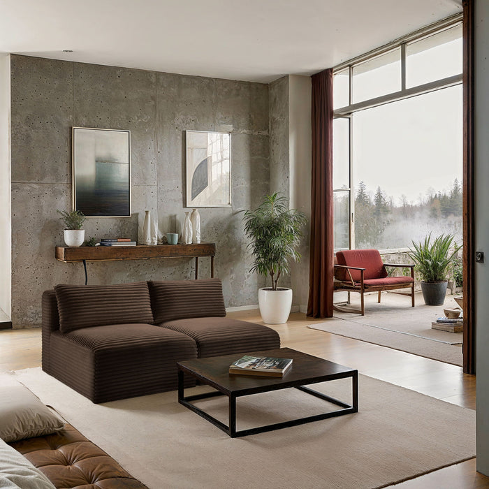 Shaggy - 2 Seat Modular Armless Sofa - Simple Home Plus