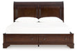 Trellington - Brown - King Sleigh Storage Bed - Simple Home Plus