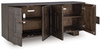 Cato - Dark Brown - Accent Cabinet - Simple Home Plus