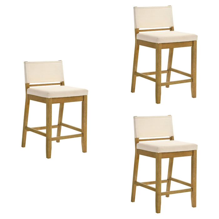 Yaneli - Contemporary Natural Wood Counter Height Kitchen Bar Stool - Simple Home Plus