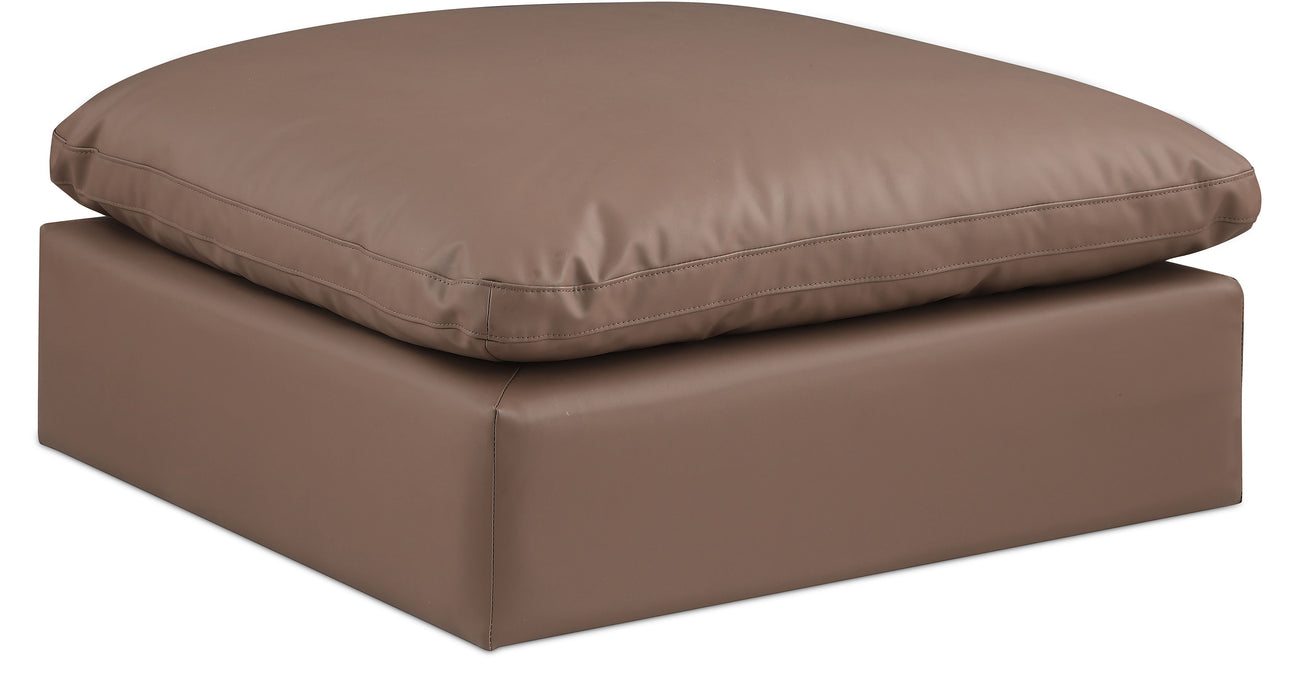 Comfy - Faux Leather Ottoman - Simple Home Plus
