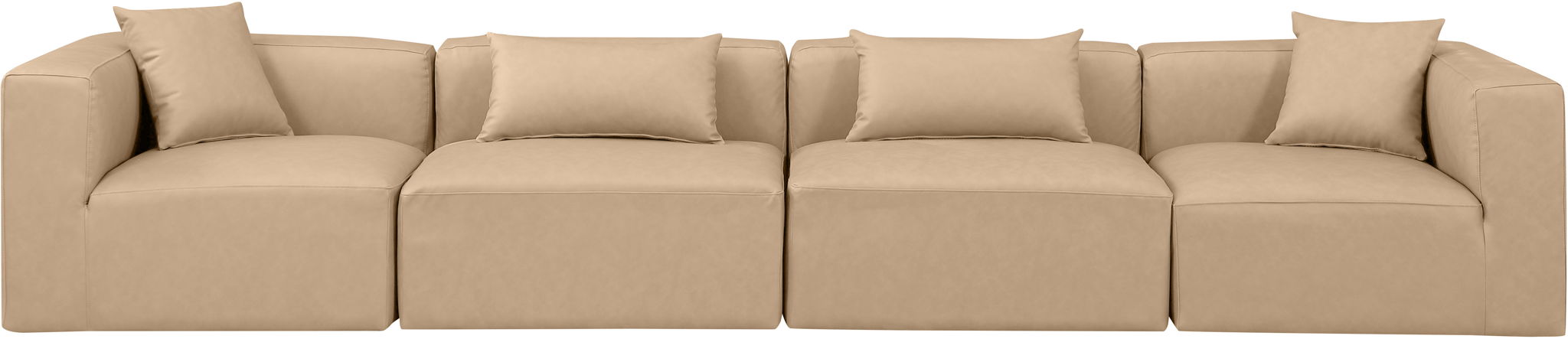 Cube - Modular 4 Piece Sofa - Tan - Simple Home Plus