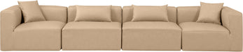 Cube - Modular 4 Piece Sofa - Tan - Simple Home Plus