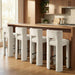 Zuno - Velvet Performance Fabric Upholstered Bar Stool (Set of 2) - Simple Home Plus