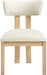 Lavrin - Vegan Leather Dining Side Chair (Set of 2) - Natural Base - Simple Home Plus
