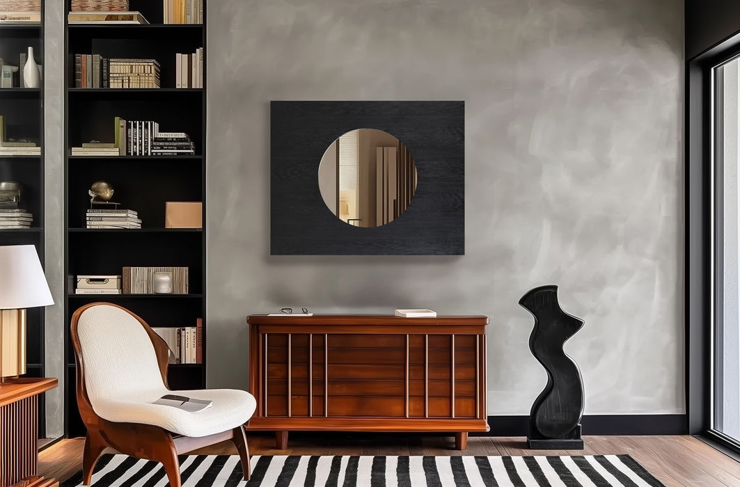 Optic - Oak Wood Frame Mirror - Simple Home Plus