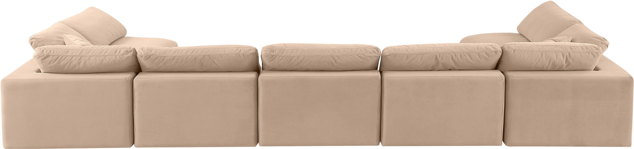 Comfy - 7 Piece Velvet Modular Armless Sectional - Simple Home Plus
