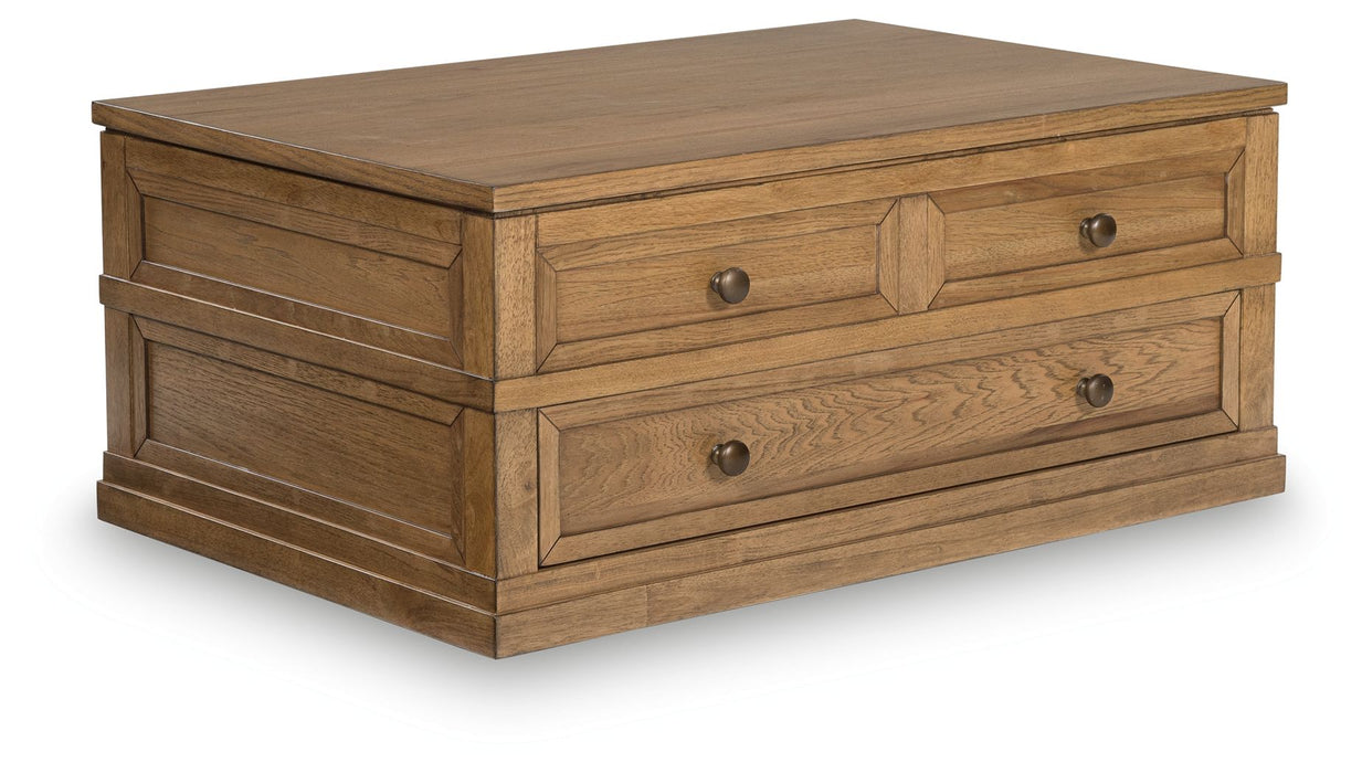 Sharlance - Light Brown - Lift Top Cocktail Table - Simple Home Plus