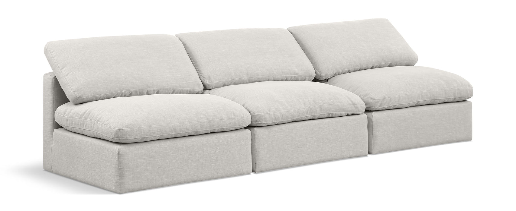 Indulge - Linen 3 Seat Modular Armless Sofa - Simple Home Plus