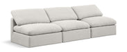 Indulge - Linen 3 Seat Modular Armless Sofa - Simple Home Plus